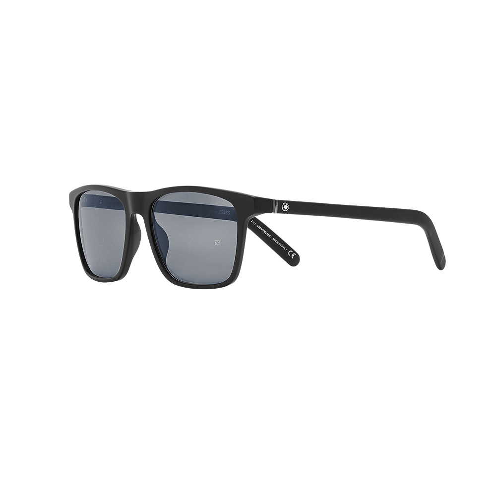 2 صورة ،Sunglasses Emblem Black Acetate Square Smoke Plens