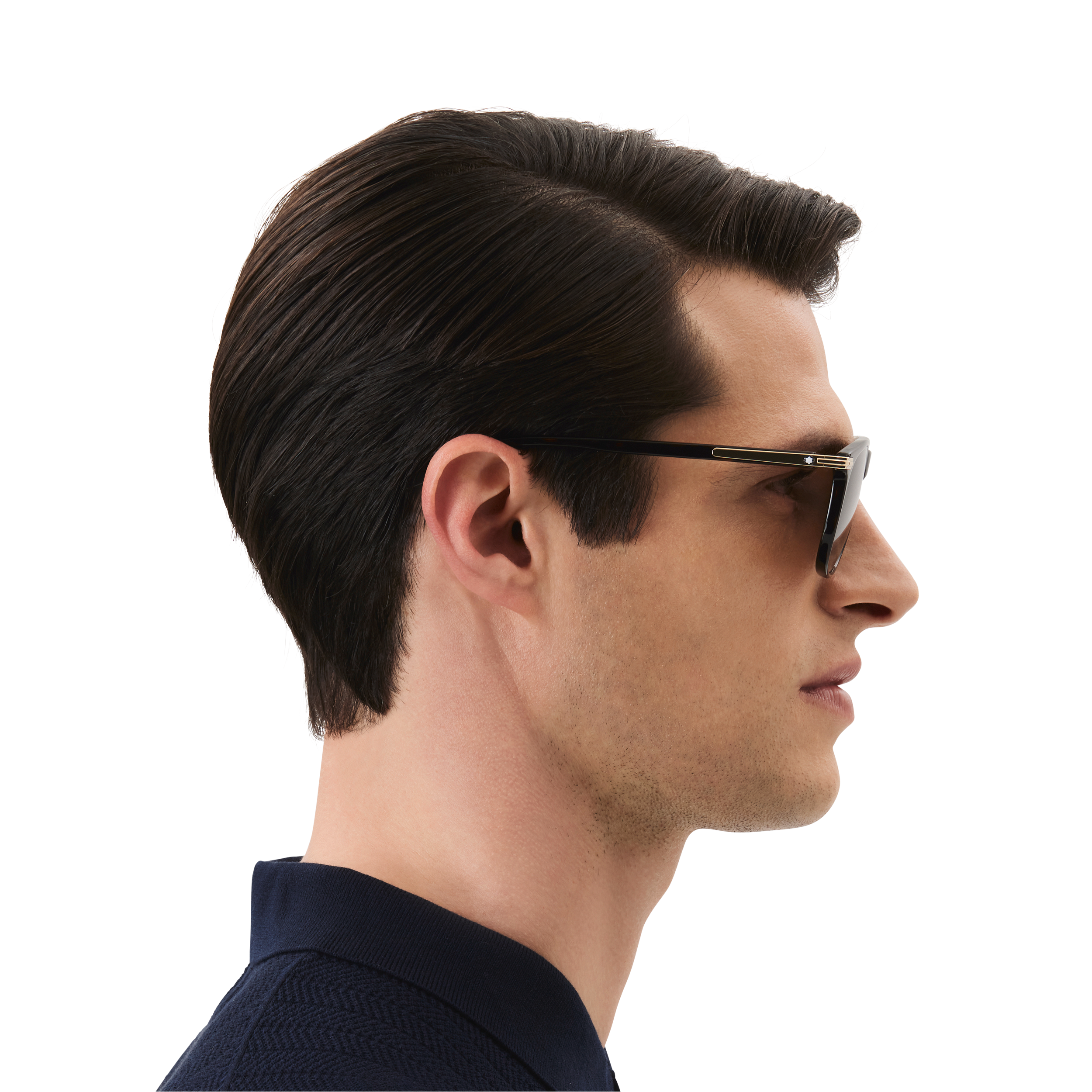 Rectangular Sunglasses with Havana-colored Acetate Frame Int, image 3