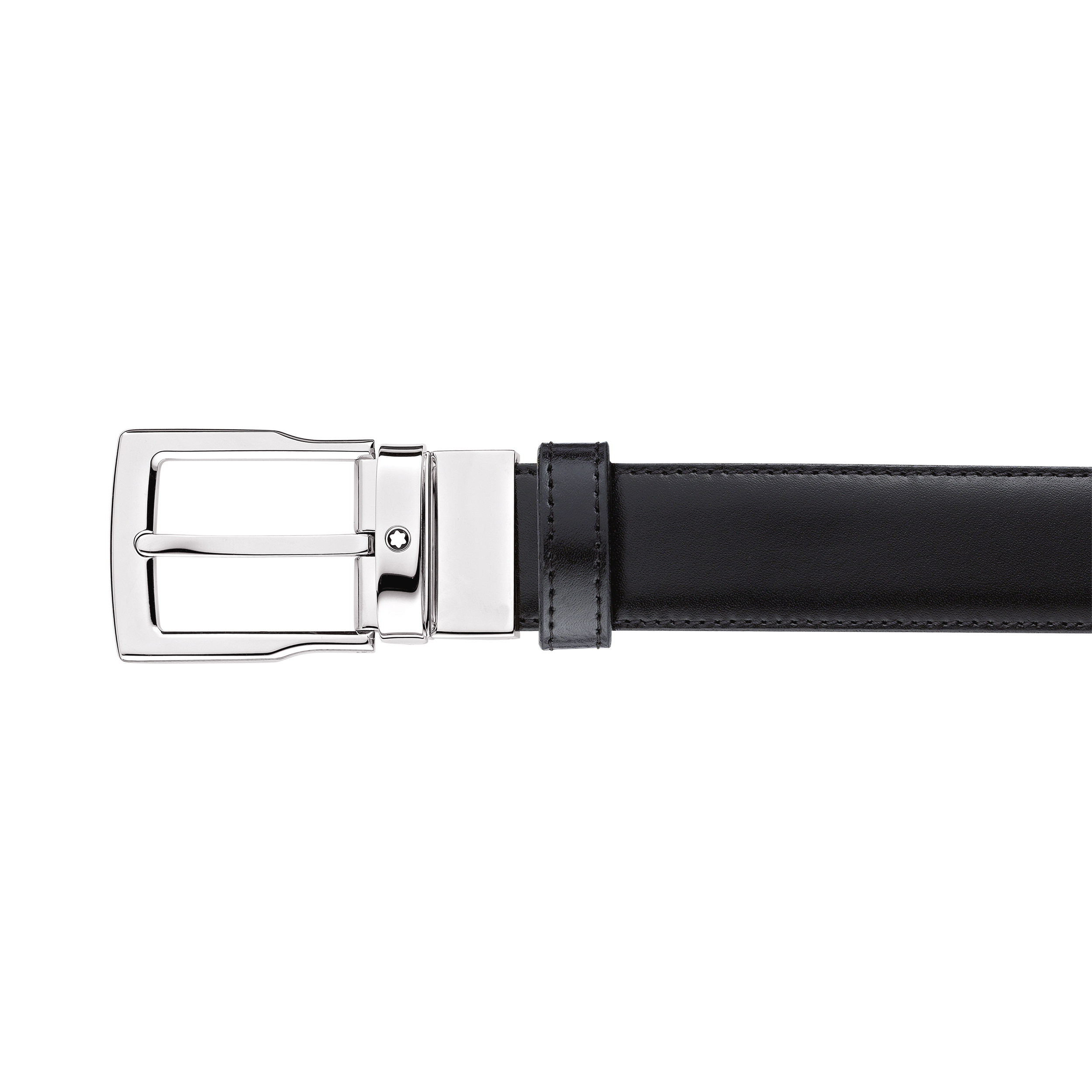 Black/brown 30 mm reversible leather belt, image 1