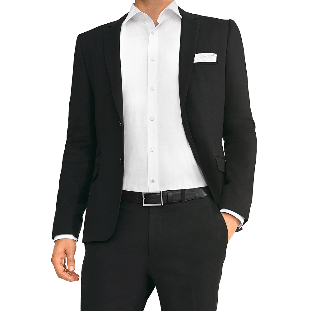 Black/indigo reversible cut-to size business belt, image 4