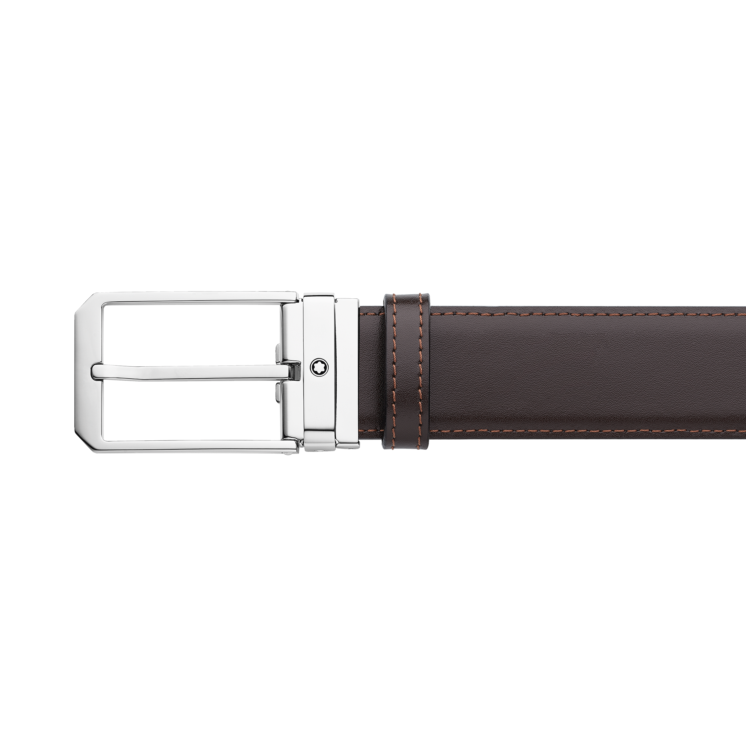 Black/brown 35 mm reversible leather belt, image 2