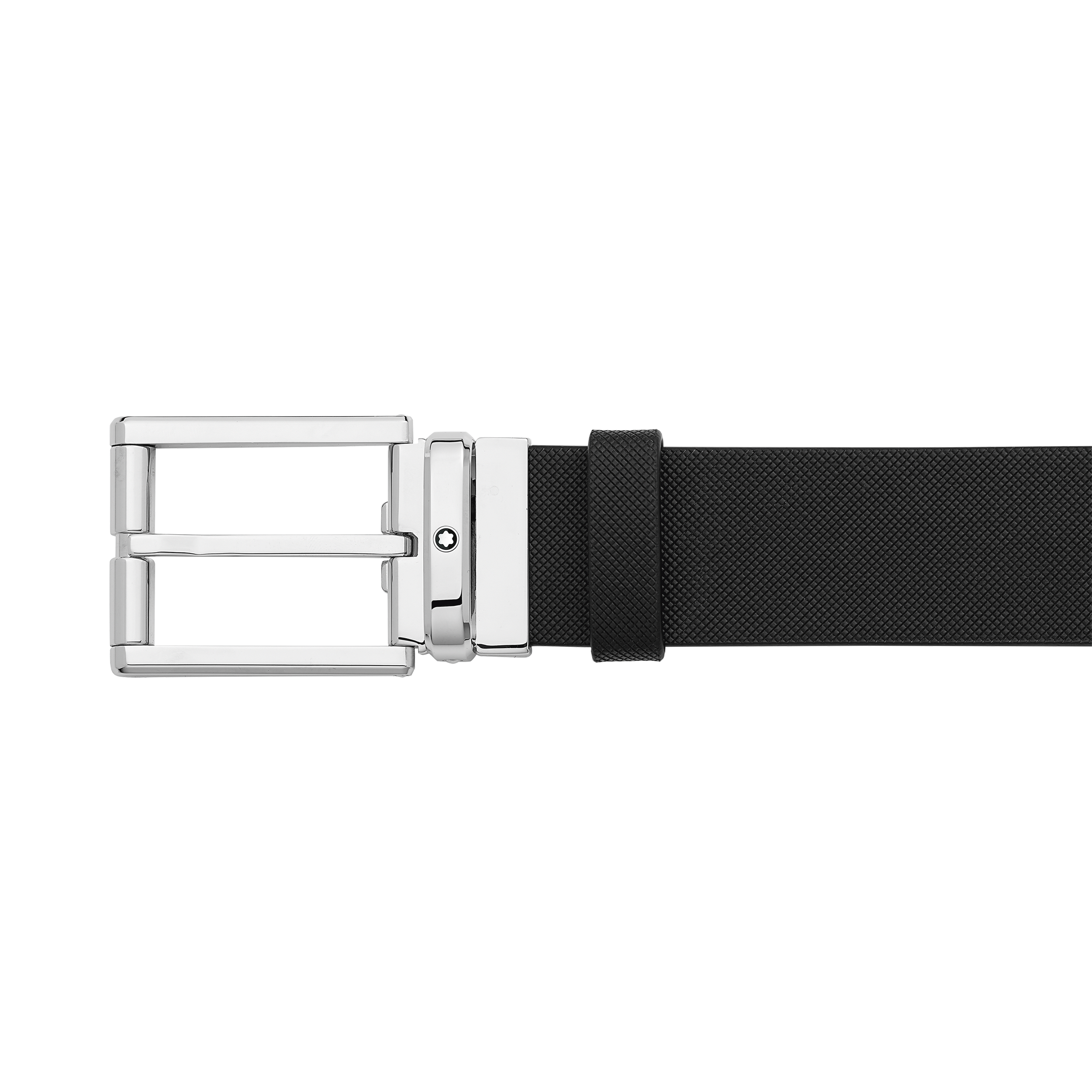Black 35 mm leather belt, image 3
