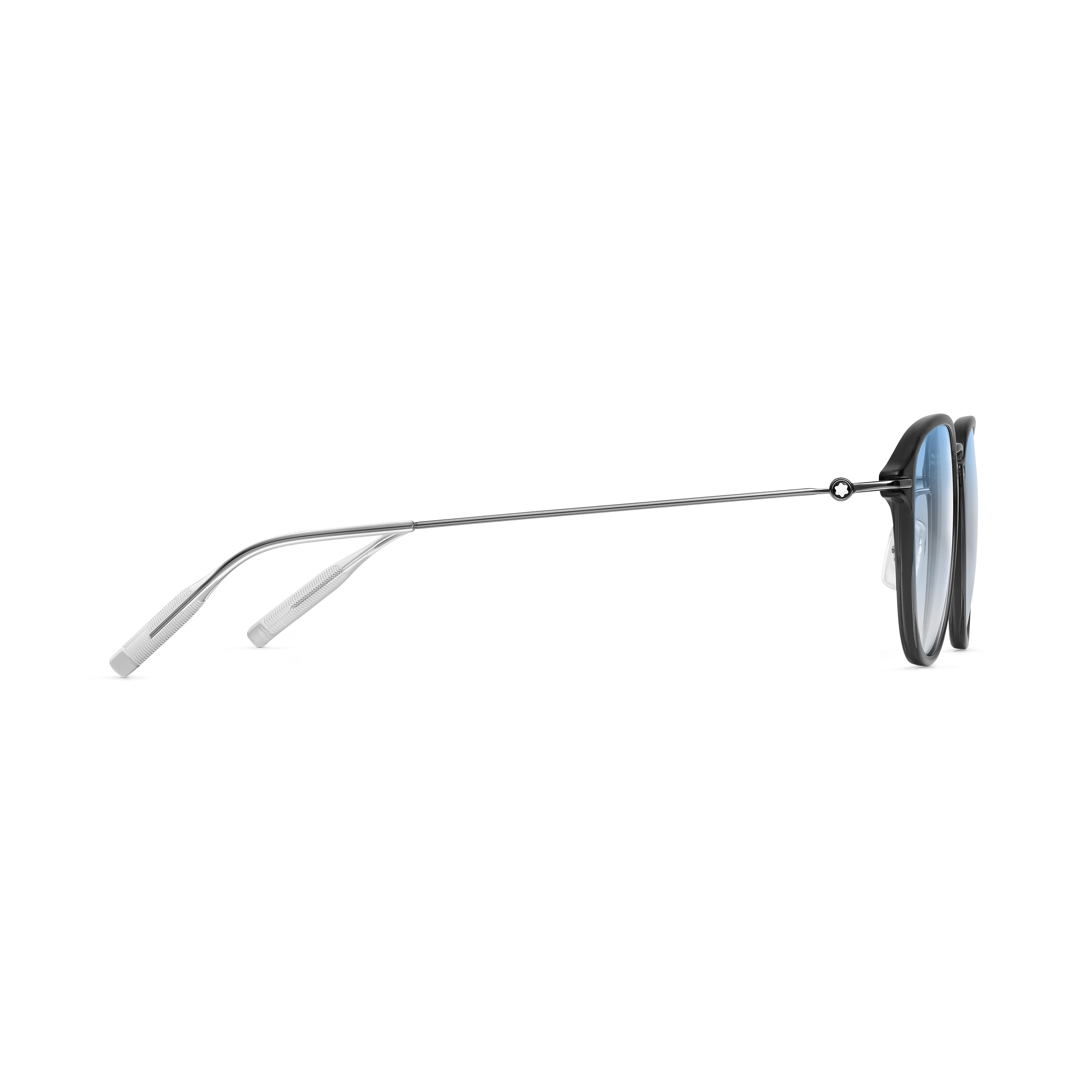Blue Light Protection Round Sunglasses with Gray-Colored Injected Frame, image 4