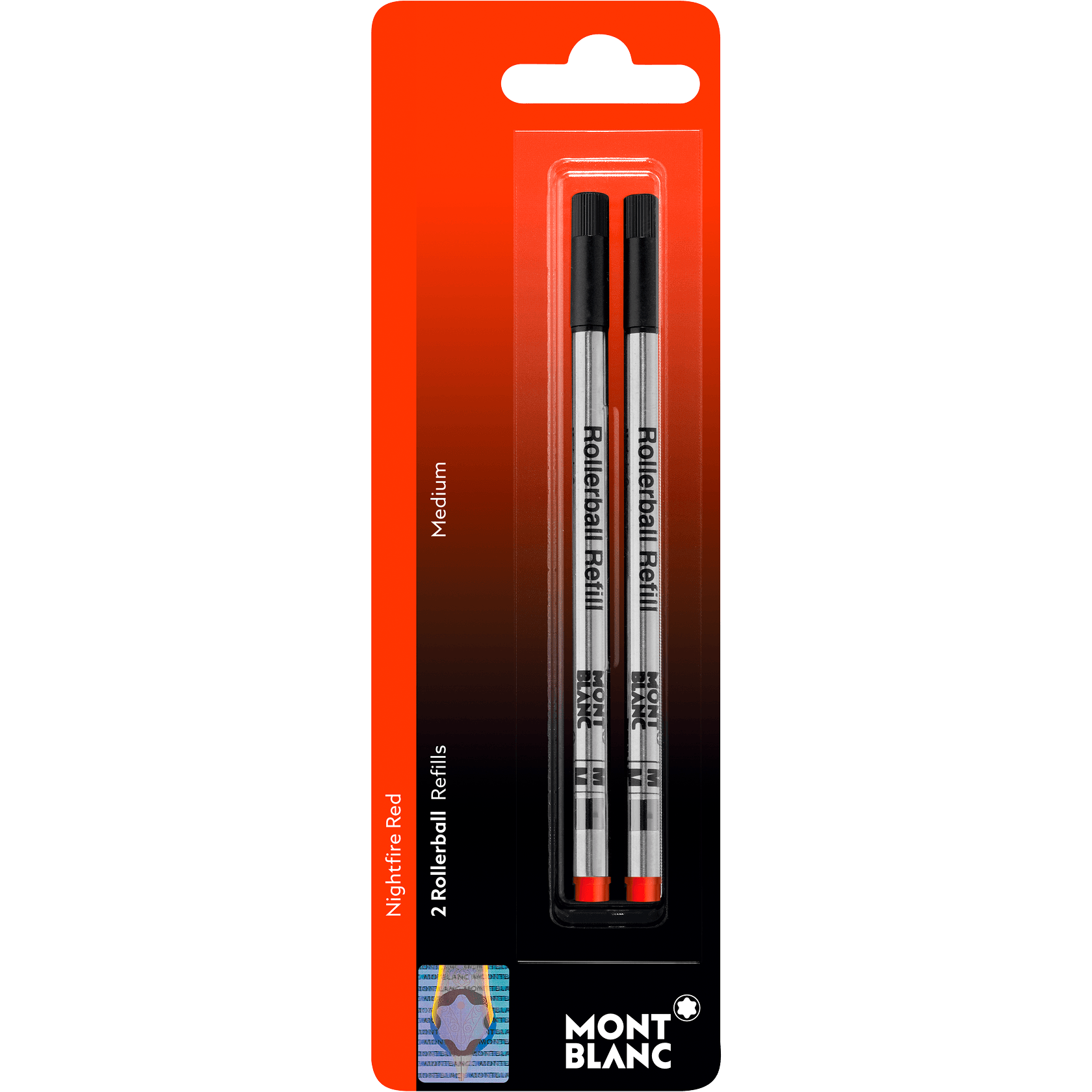2 Rollerball Refills (M) Nightfire Red, image 1