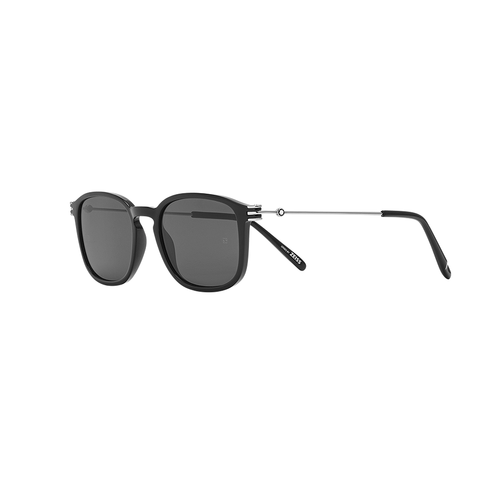 Sunglasses EW Black Injected Rect Black Lens, image 2