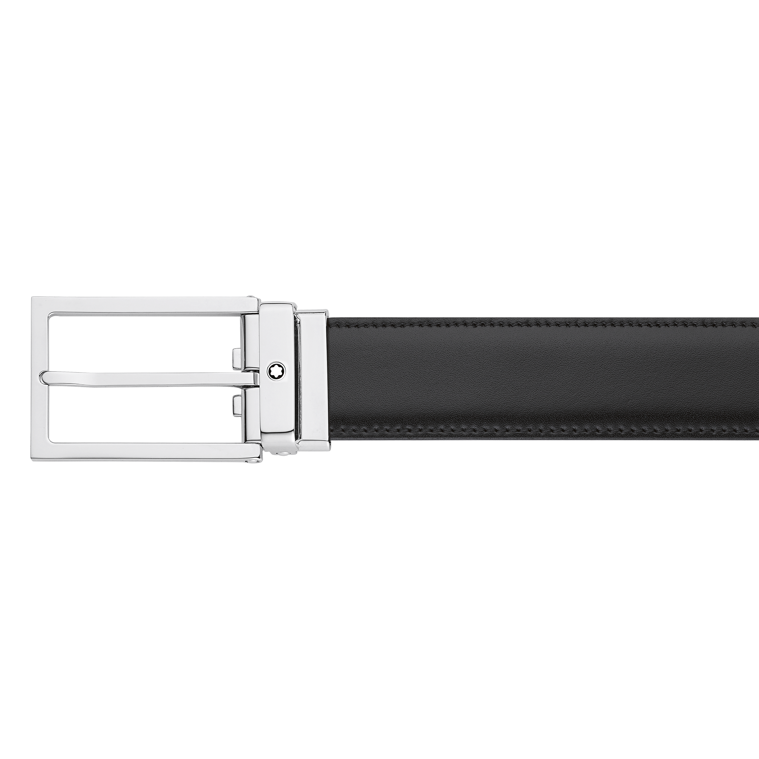 Black/brown 30 mm reversible leather belt, image 1