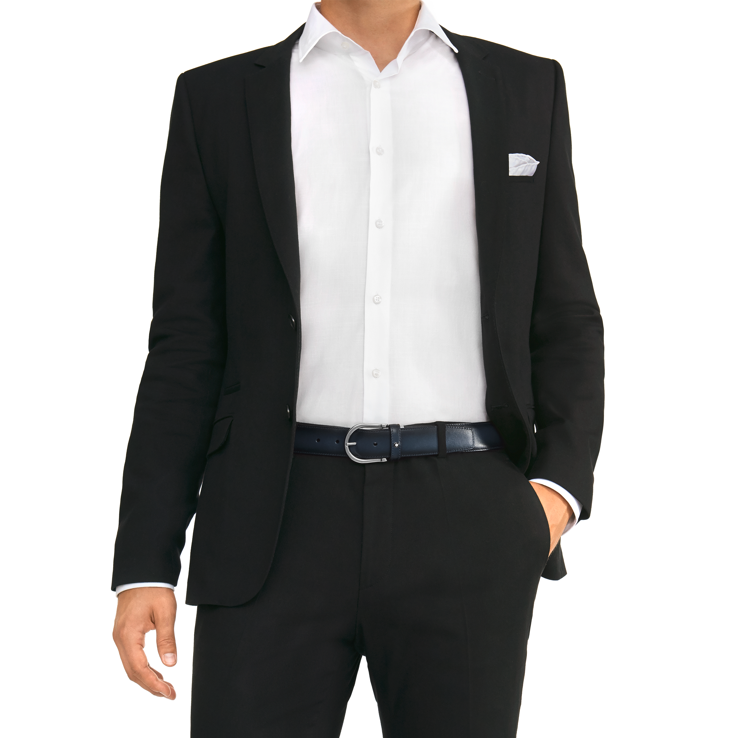 Navy cut-to-size business belt, image 1