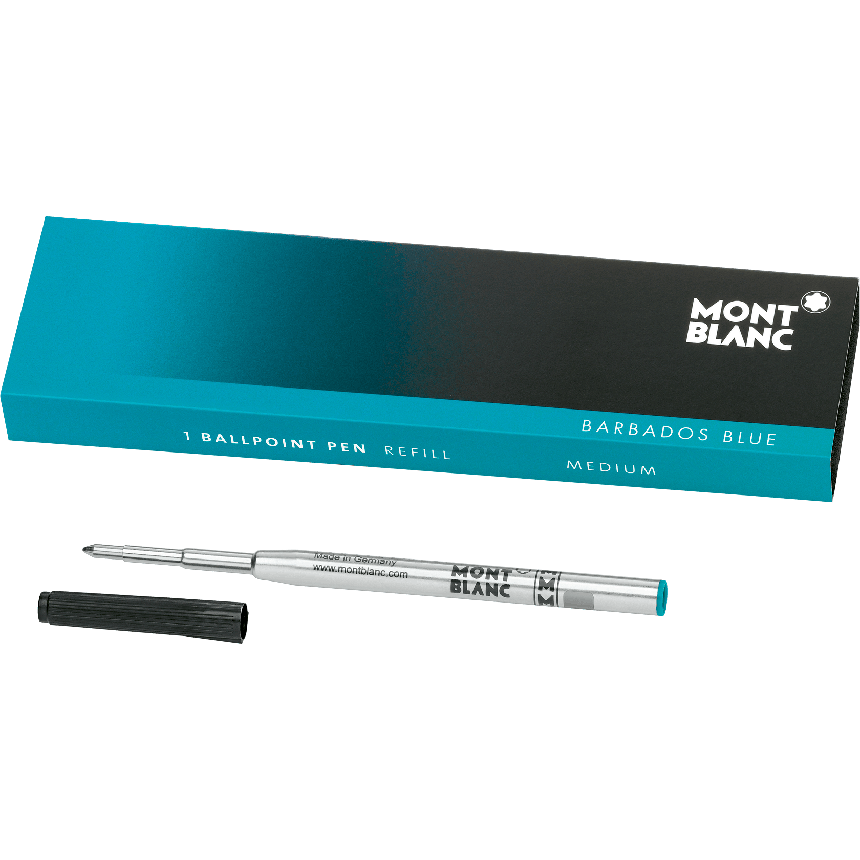 1 Ballpoint Pen Refill (M) Barbados Blue, image 1