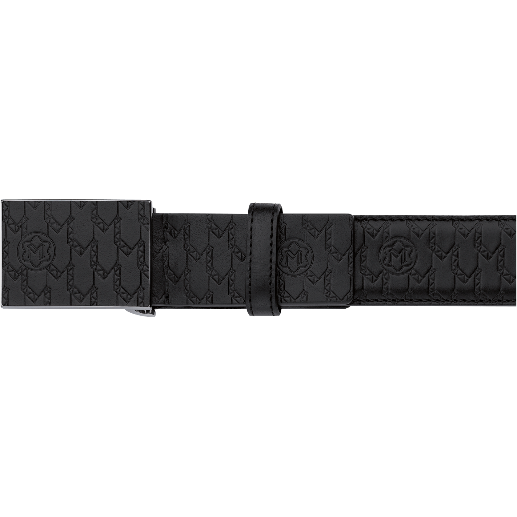 Montblanc Signature Black Leather Box Buckle, image 1