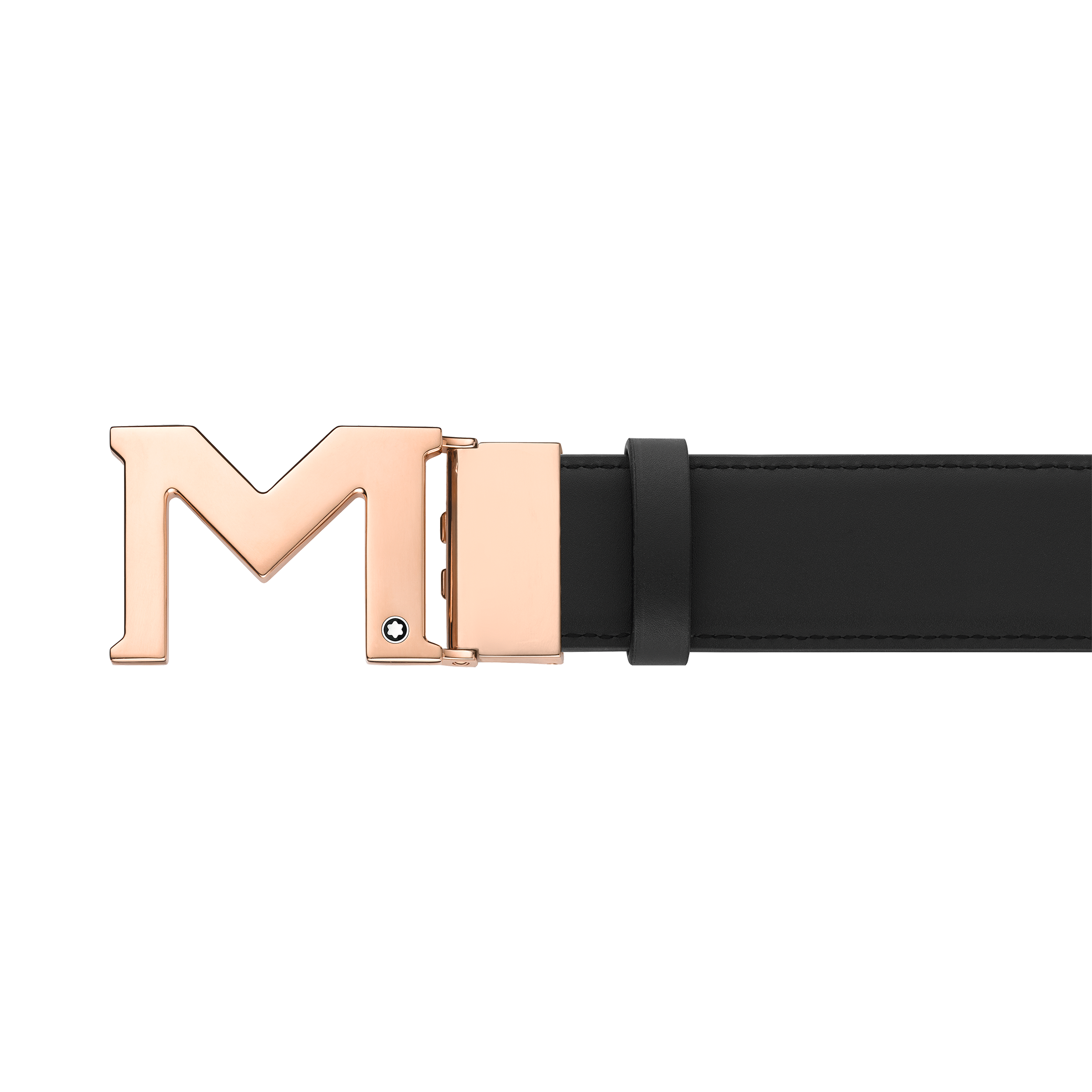 M buckle black/blue 35 mm reversible leather belt