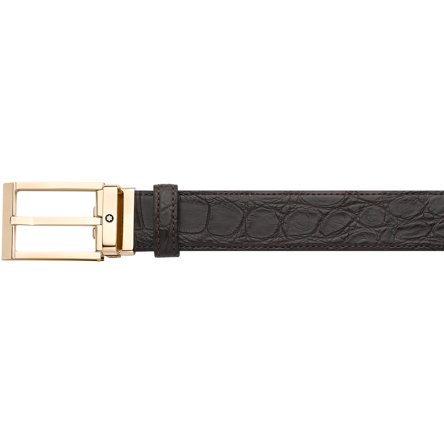 Rectangular Shiny Gold finish Pin Buckle, image 1
