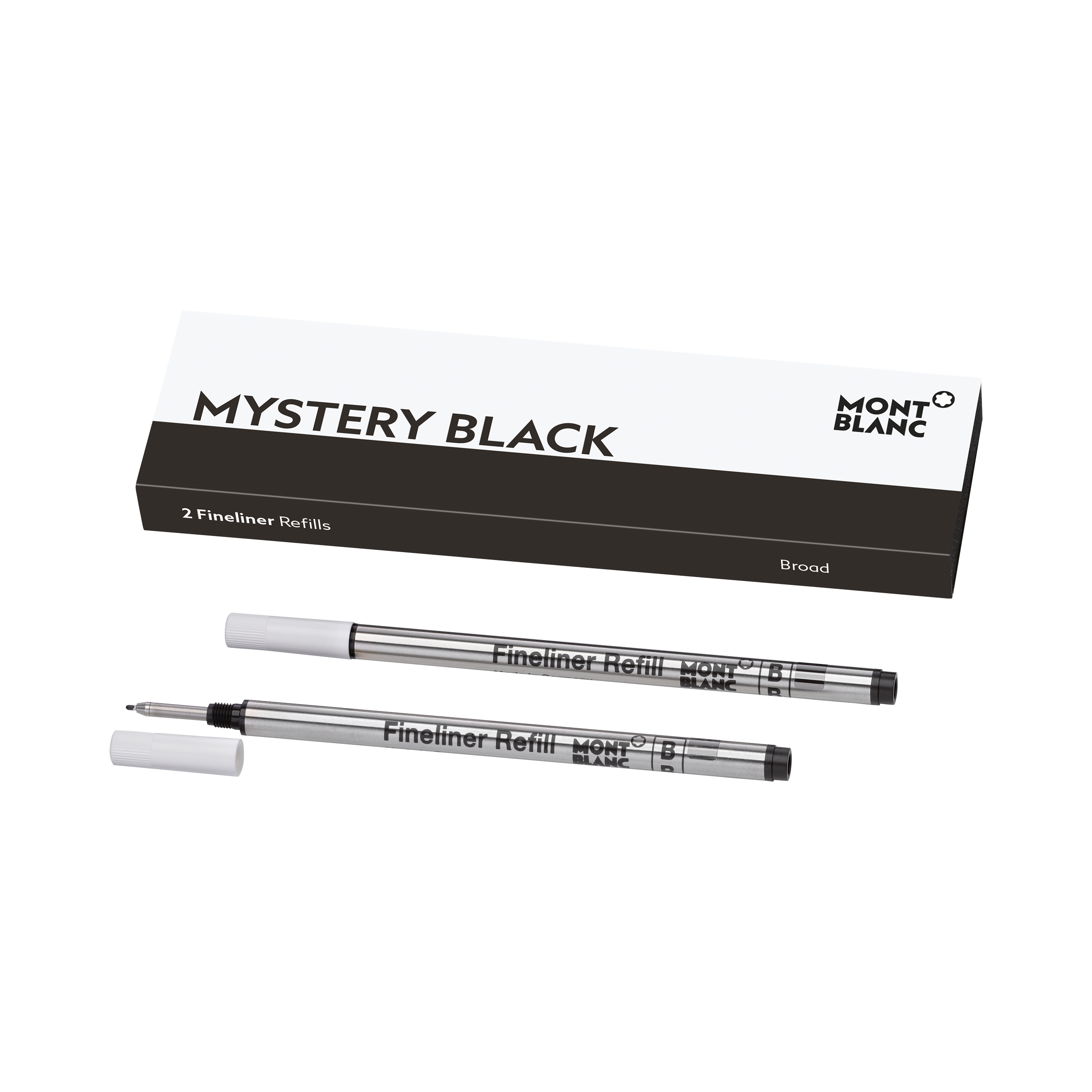 2 Fineliner Refills, Mystery Black - Broad, image 1