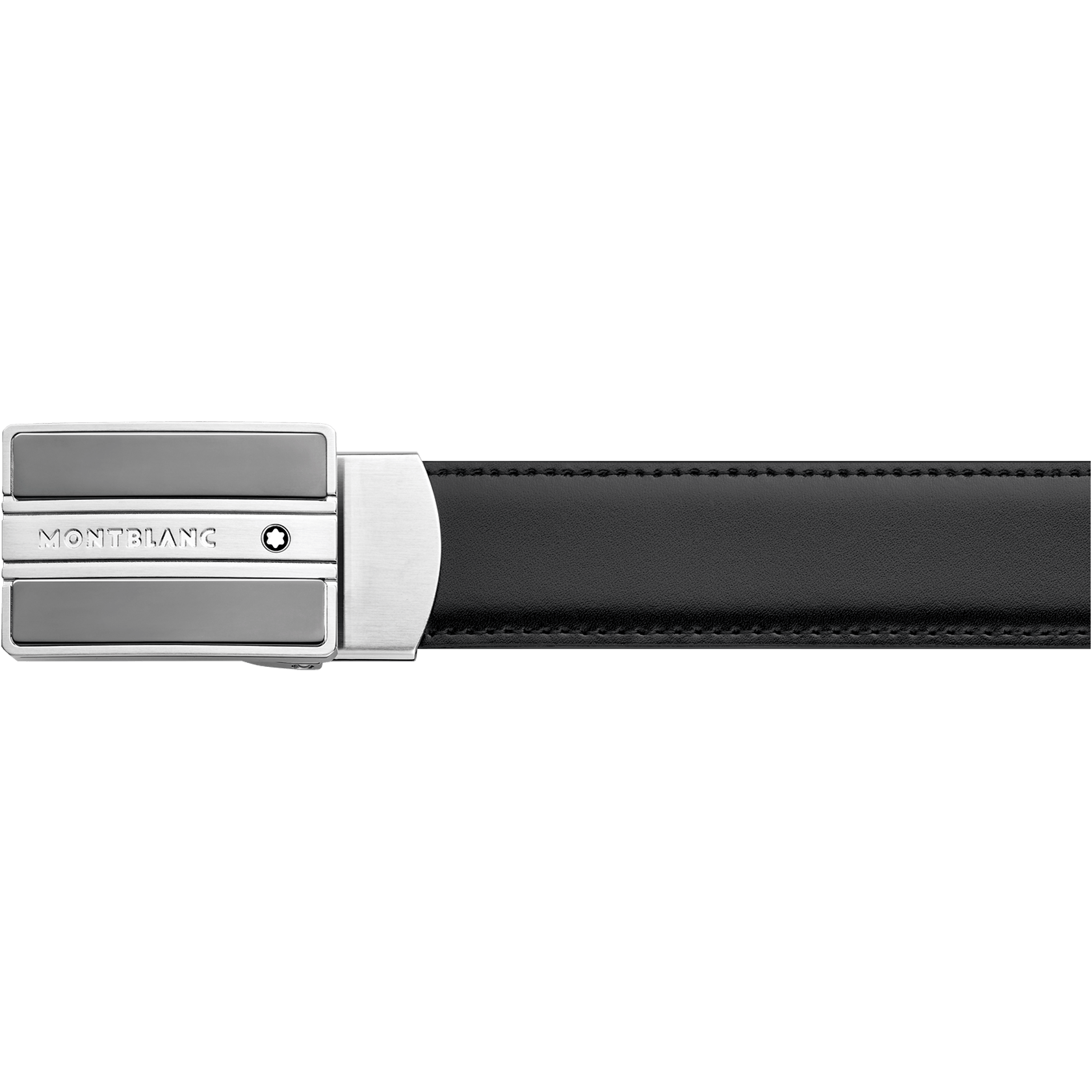 Black 30 mm leather belt, image 1