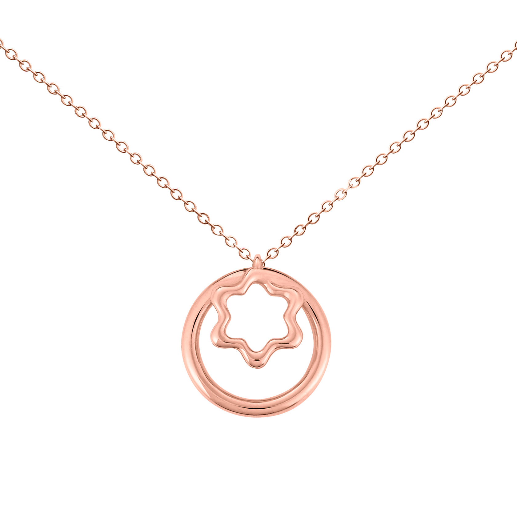 Mignardise pink gold necklace, image 4