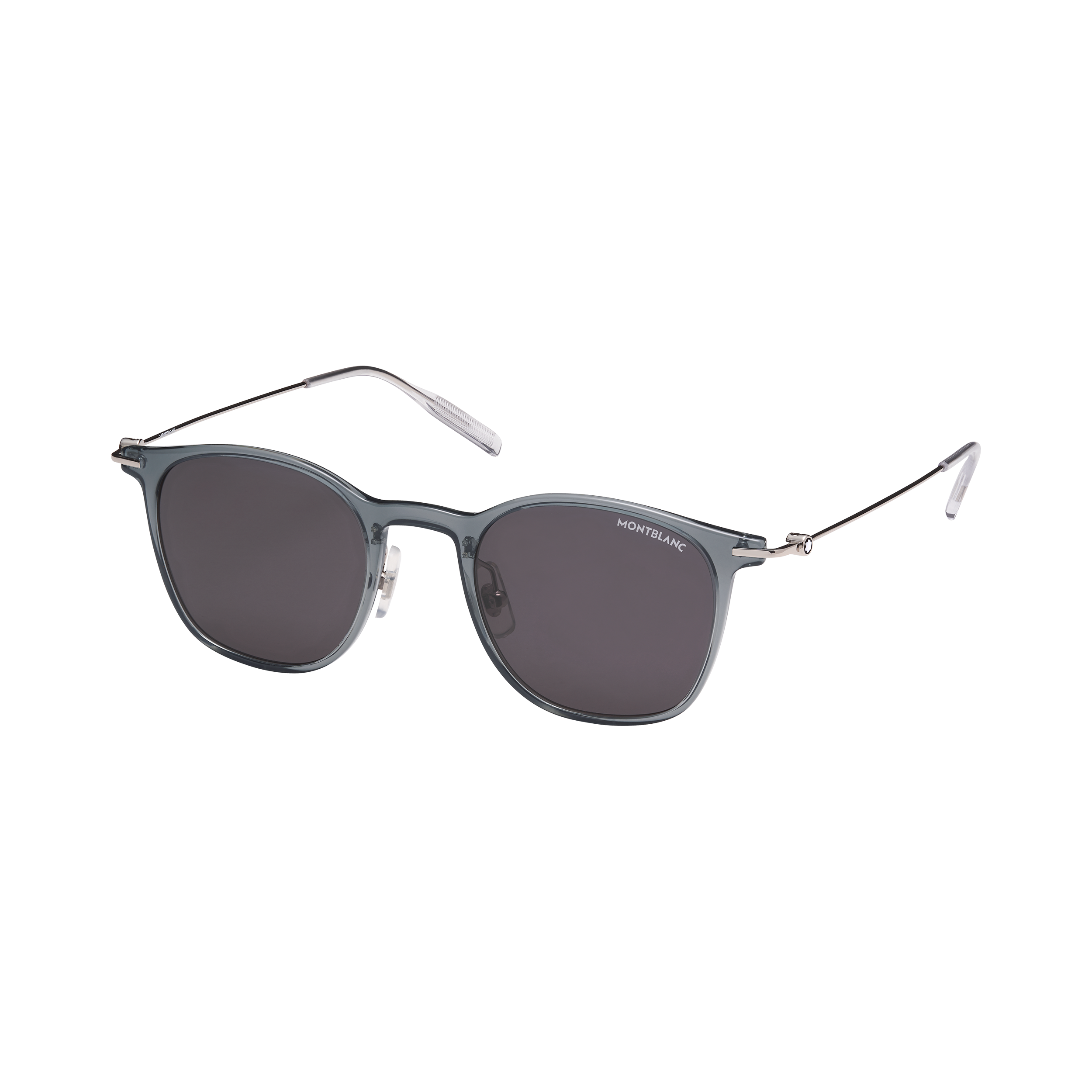 Round Injected Gray Frame Sunglasses, image 1