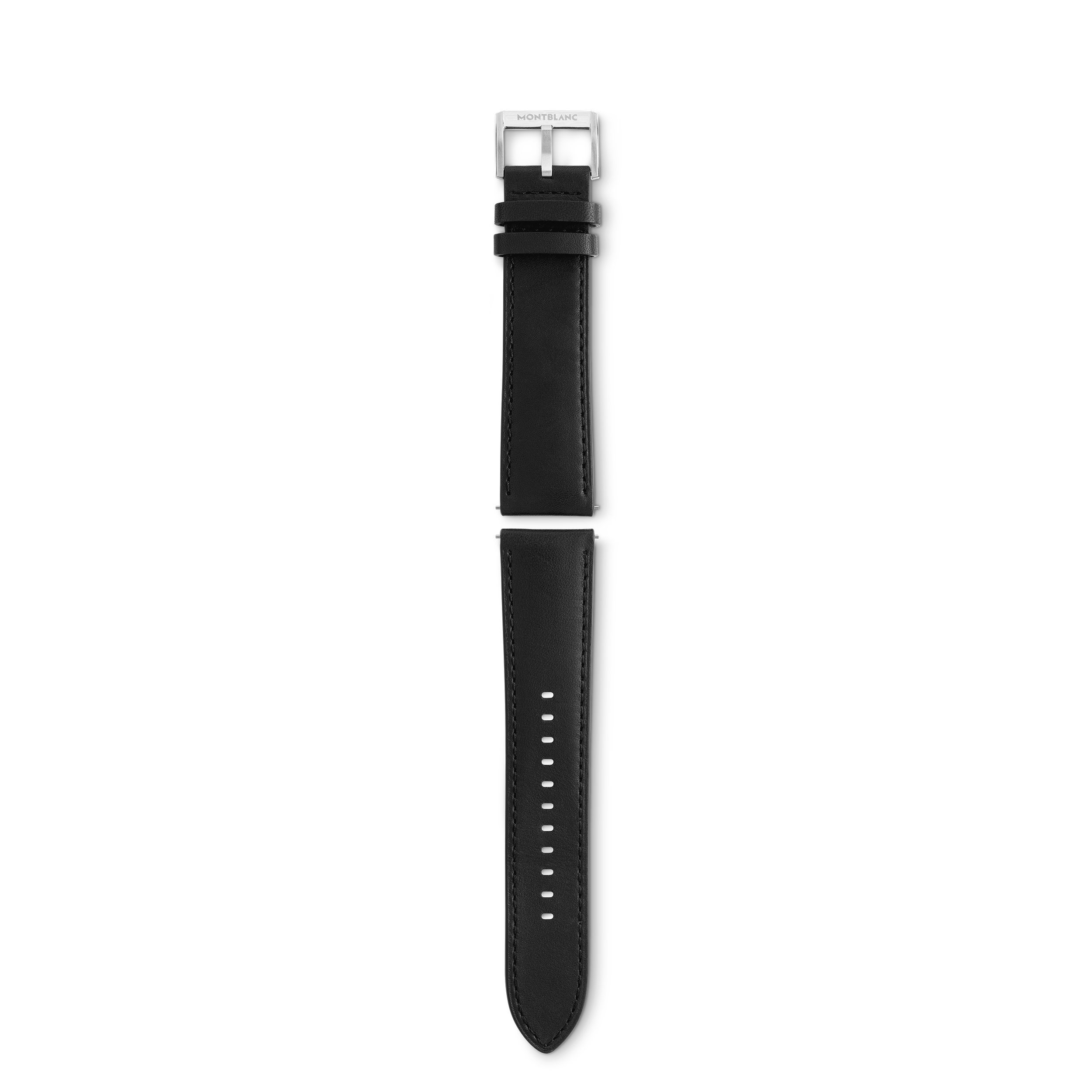 Black calf strap with gray pin buckle, image 1