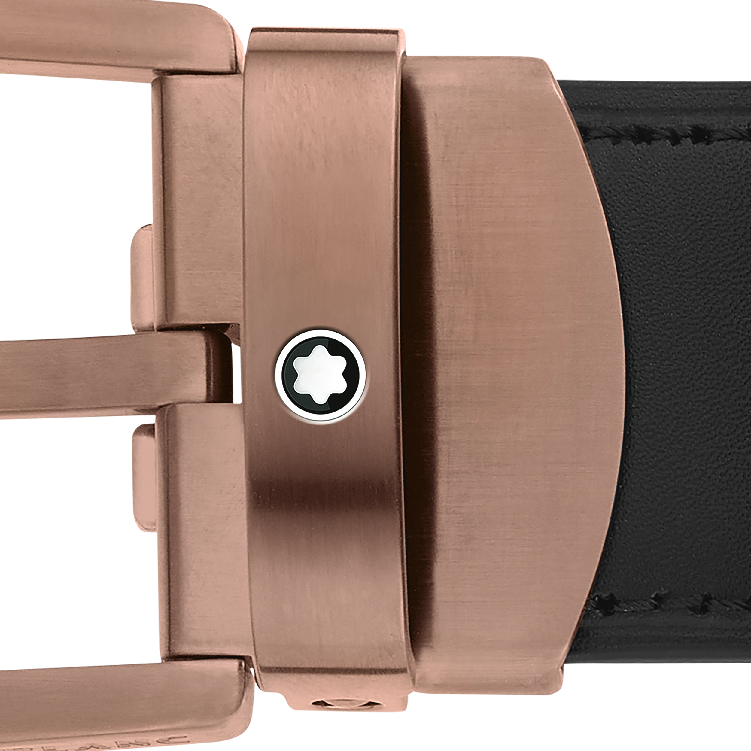 Horseshoe buckle black 30 mm leather belt, image 3