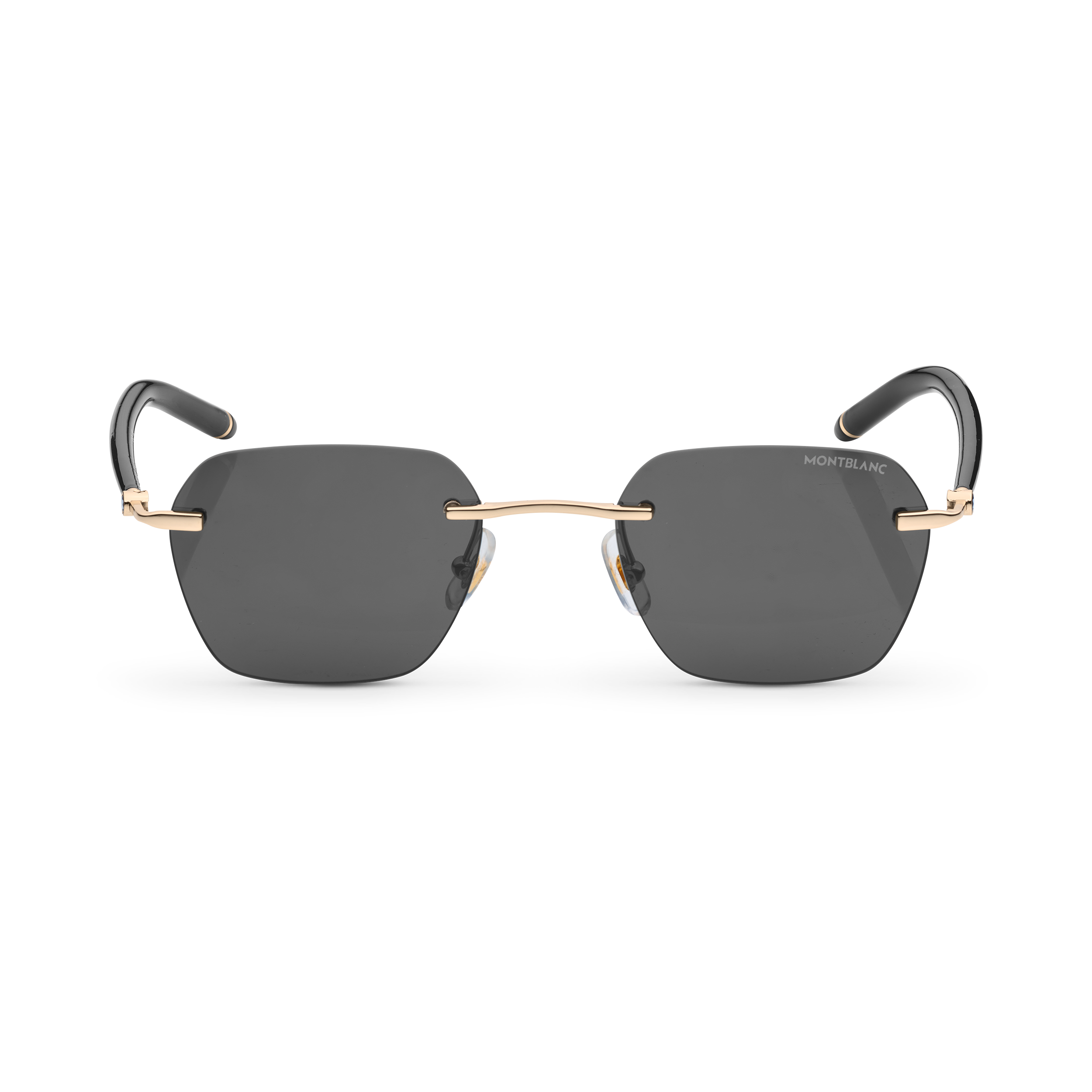 Squared Sunglasses with Gold Coloured Metal Frame - SAR 