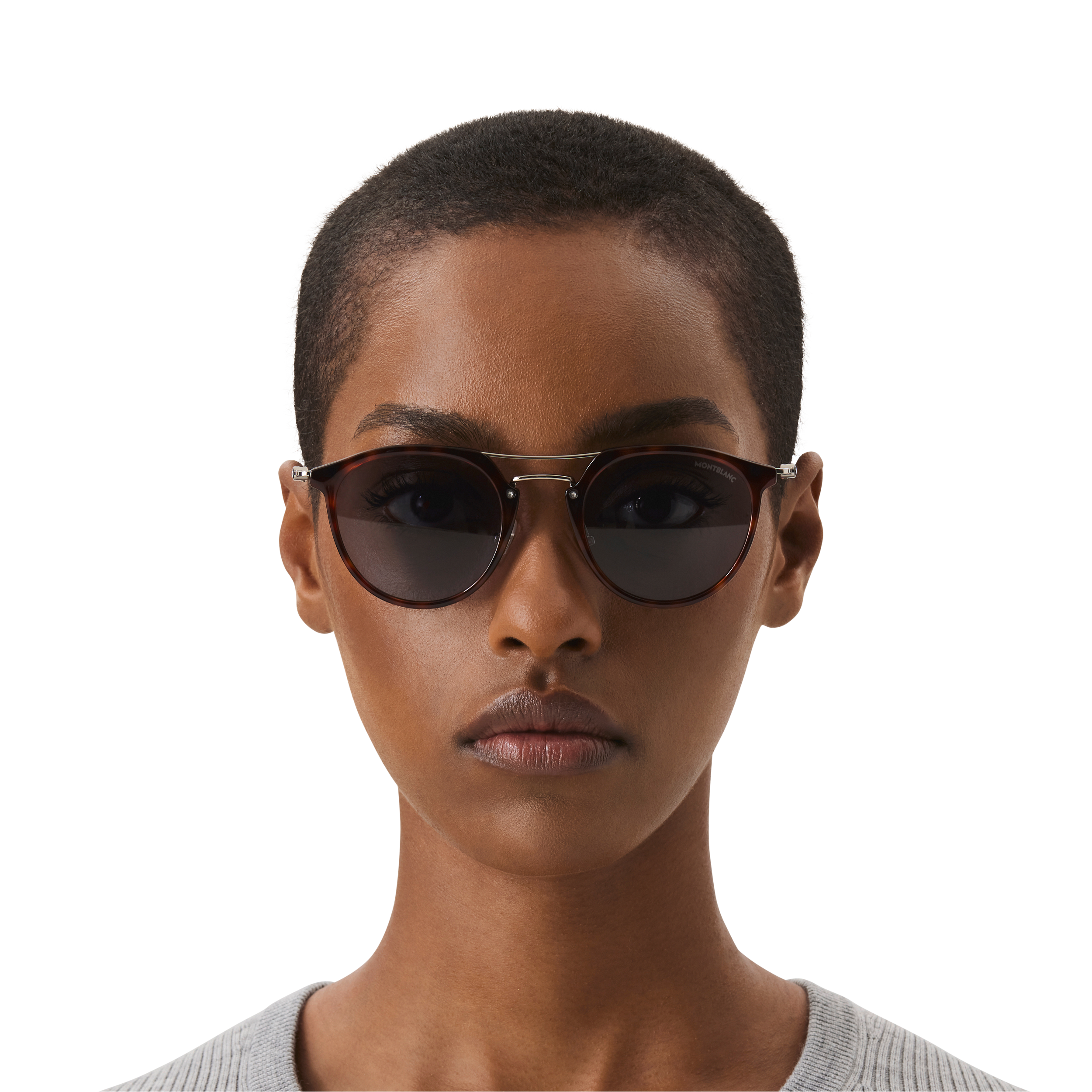 Round Sunglasses with Havana-Colored Injected Frame, image 4