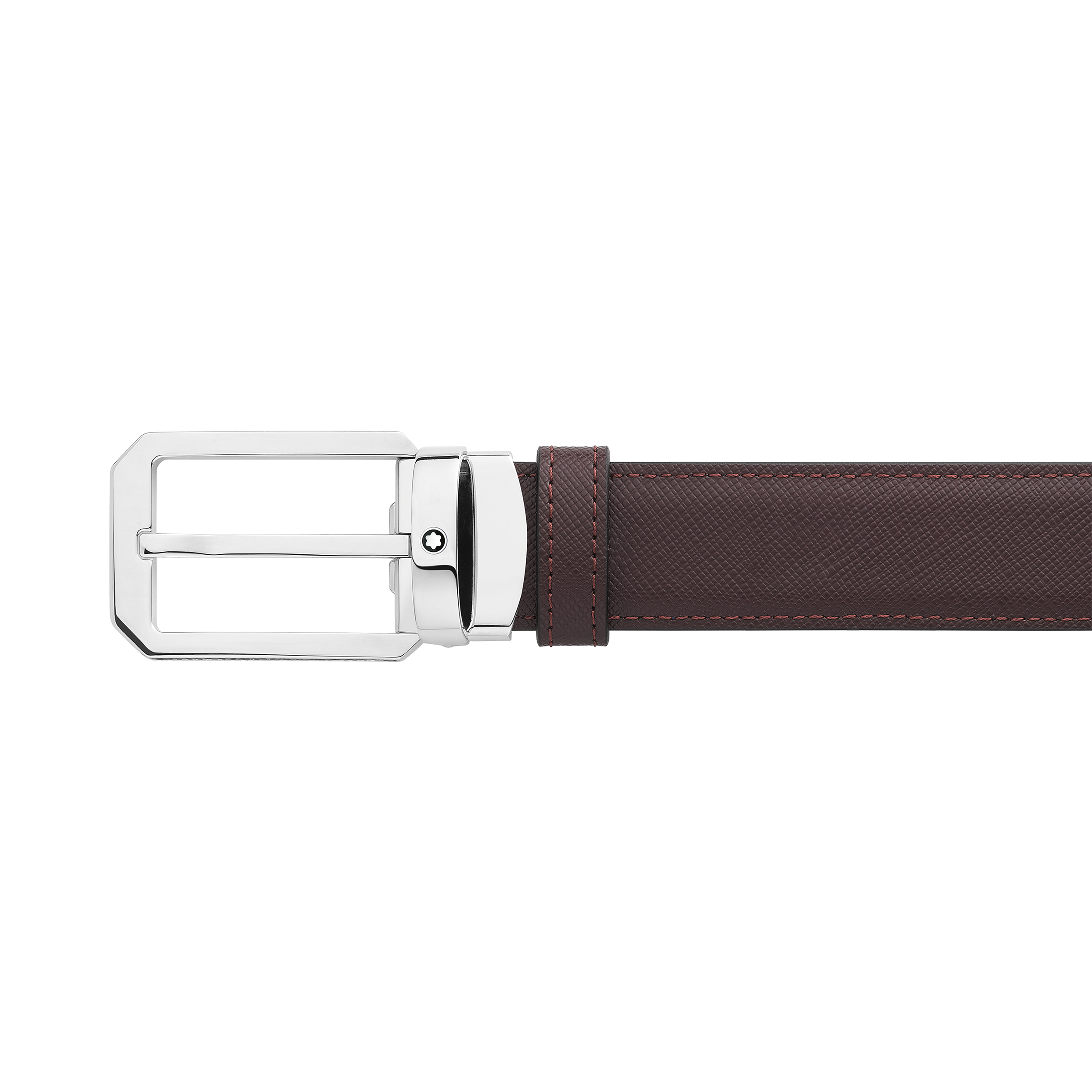 Blue/burgundy 30 mm reversible leather belt, image 2
