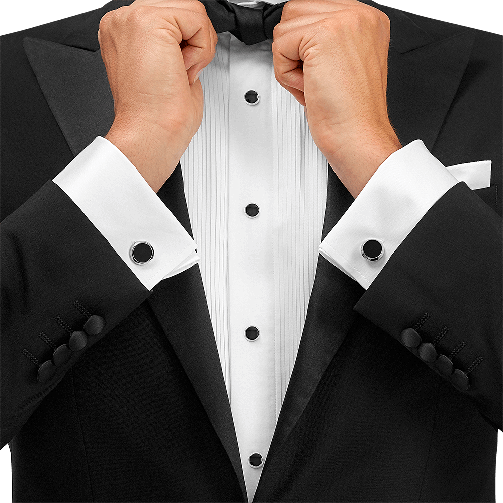 4 صورة ،Tuxedo studs and cufflinks set