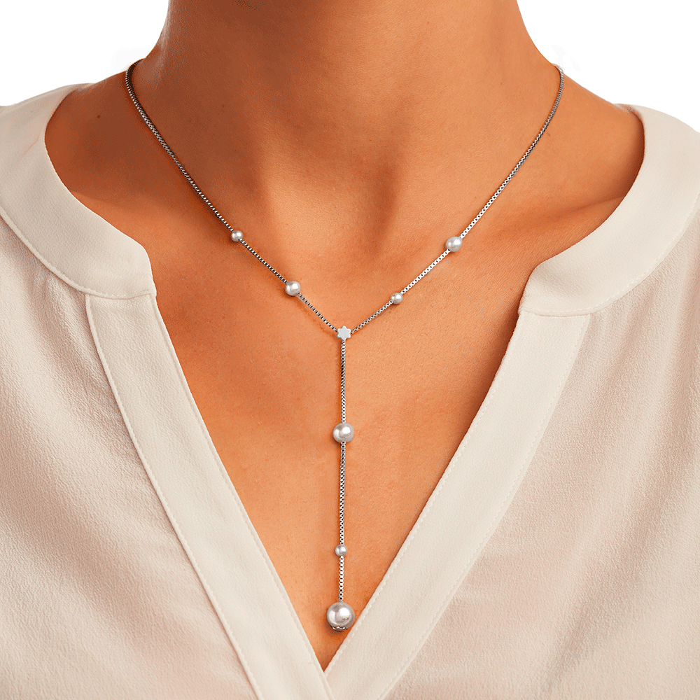 4 صورة ،Bohème Moongarden necklace with pearls
