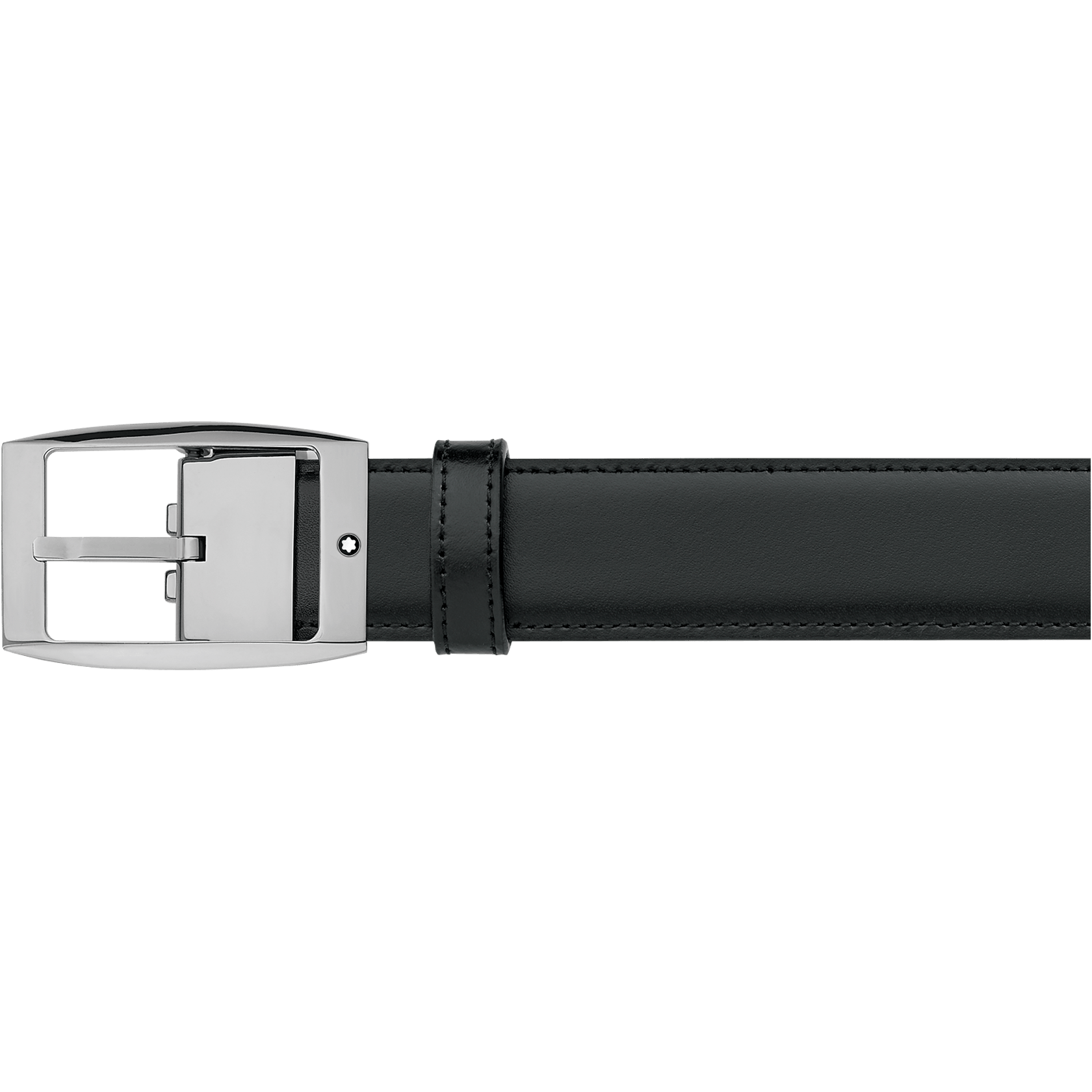 Rectangular Round Frame Shiny Ruthenium-Coated Pin Buckle, image 1