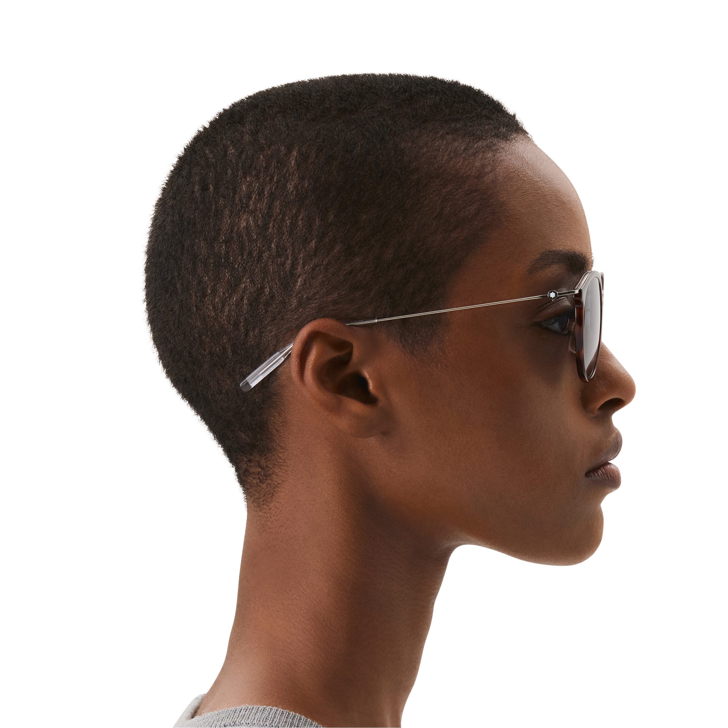 Round Sunglasses with Havana-Colored Injected Frame, image 3
