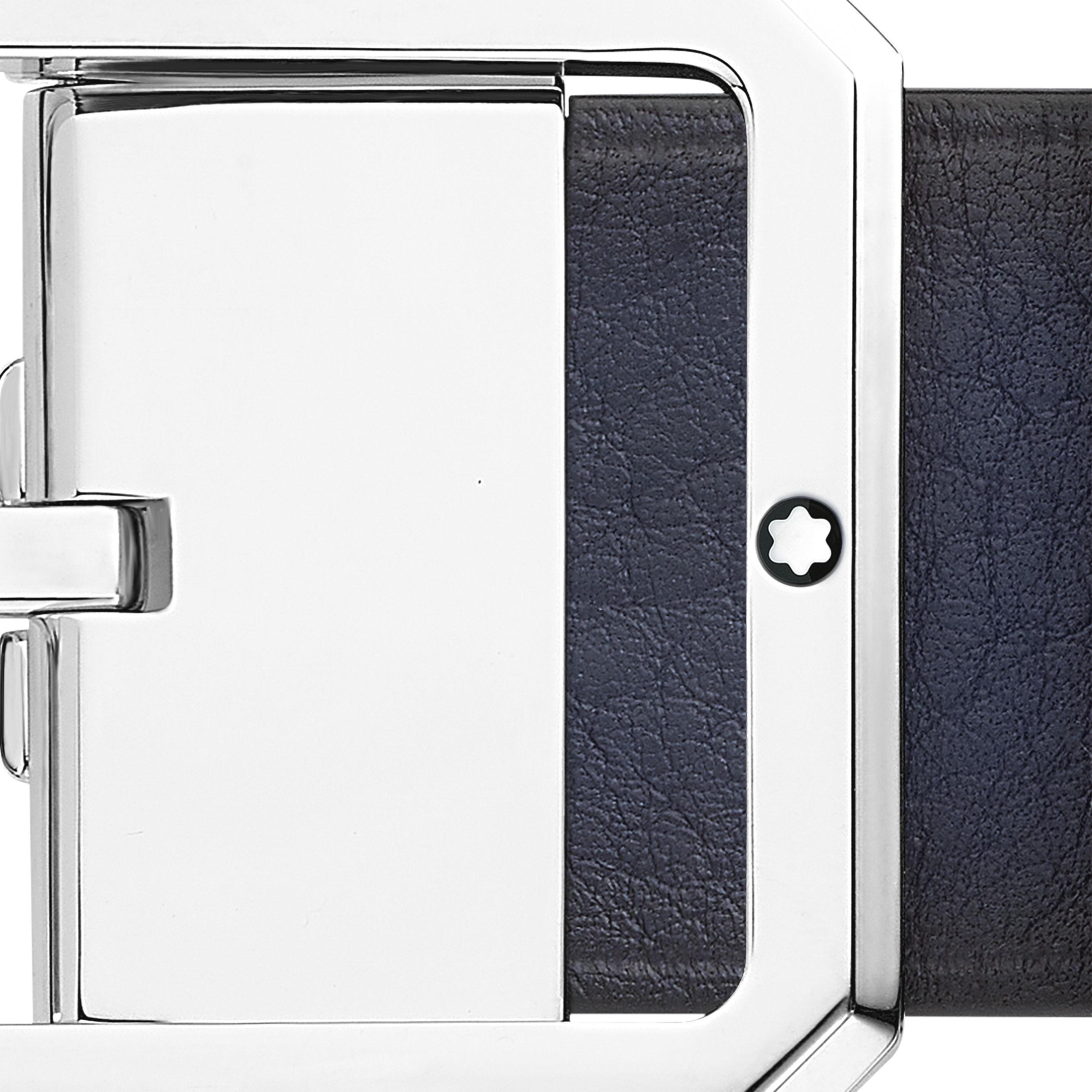 Blue/black 35 mm reversible leather belt, image 4