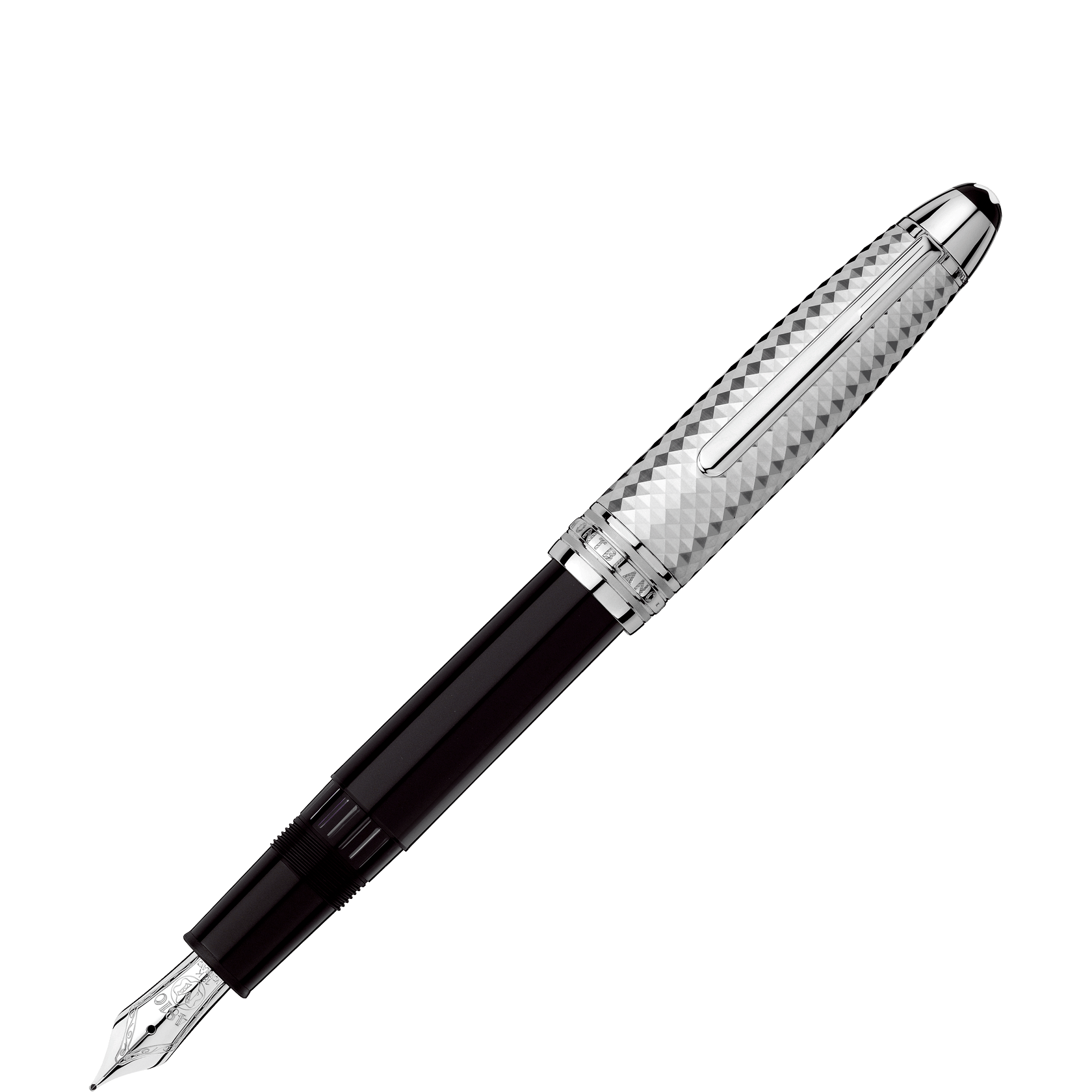 Meisterstück Solitaire Doué Geometric Dimension Platinum LeGrand Fountain Pen, image 1