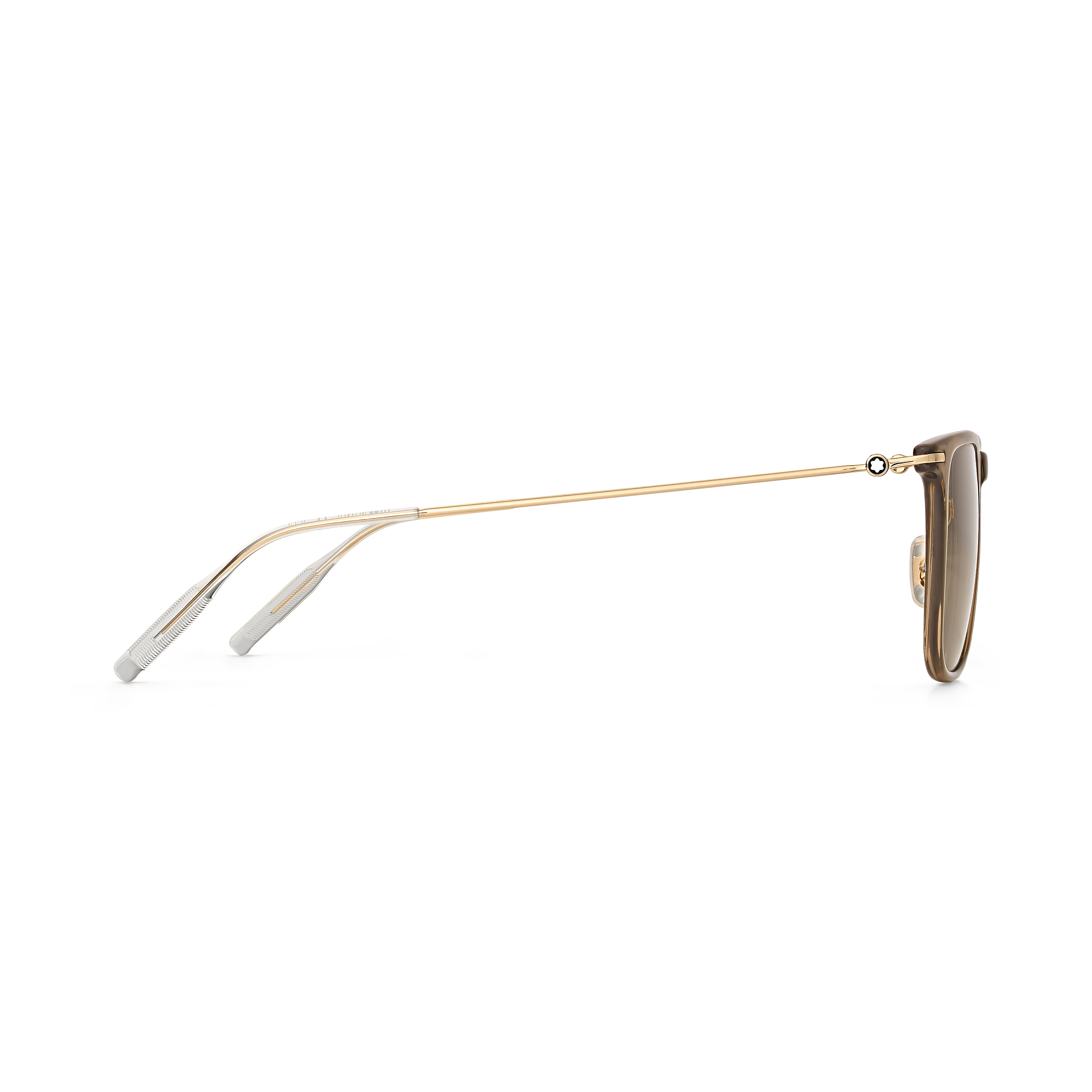 Rectangular Sunglasses with Brown-Colored Injected Frame, image 2