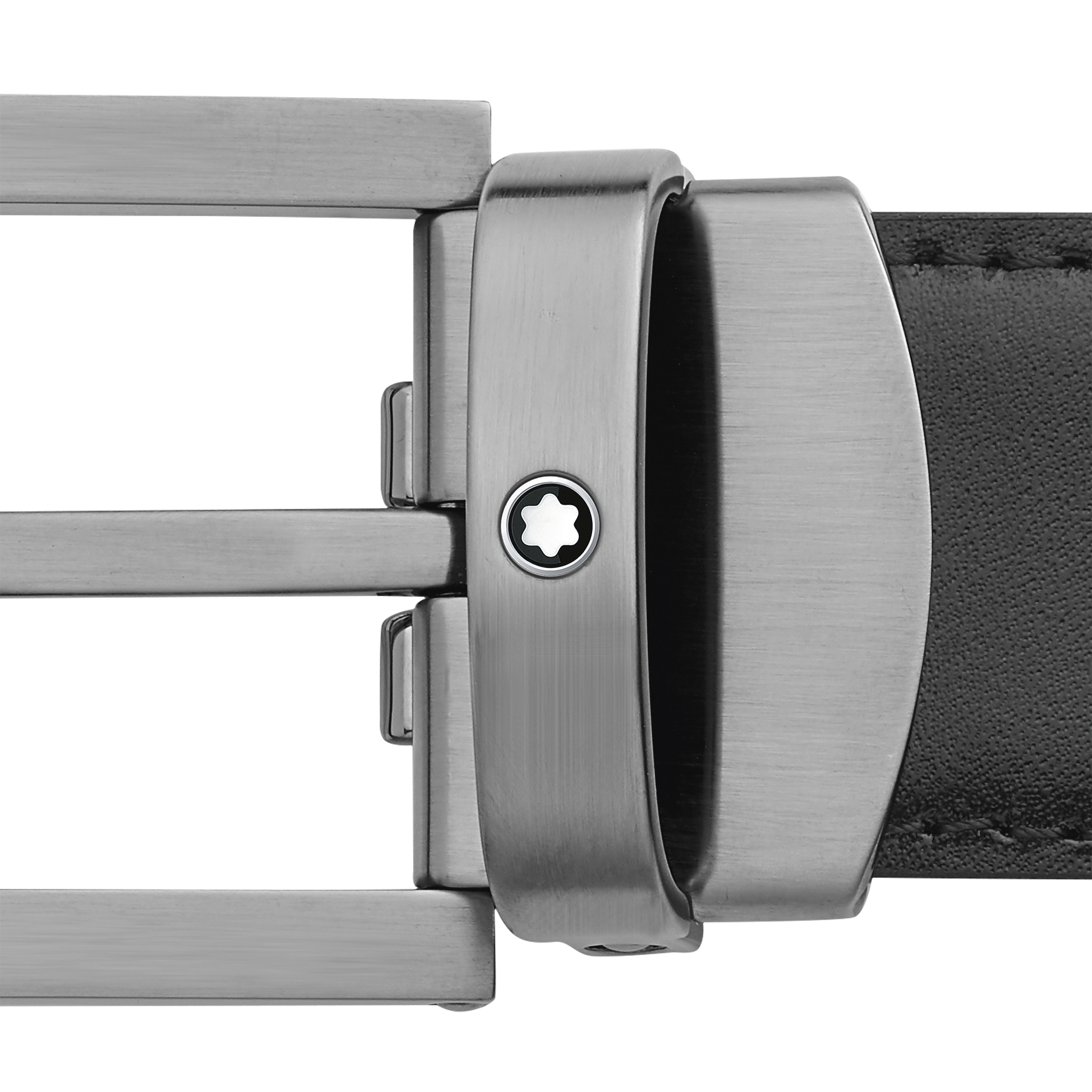 Black 30 mm leather belt, image 3