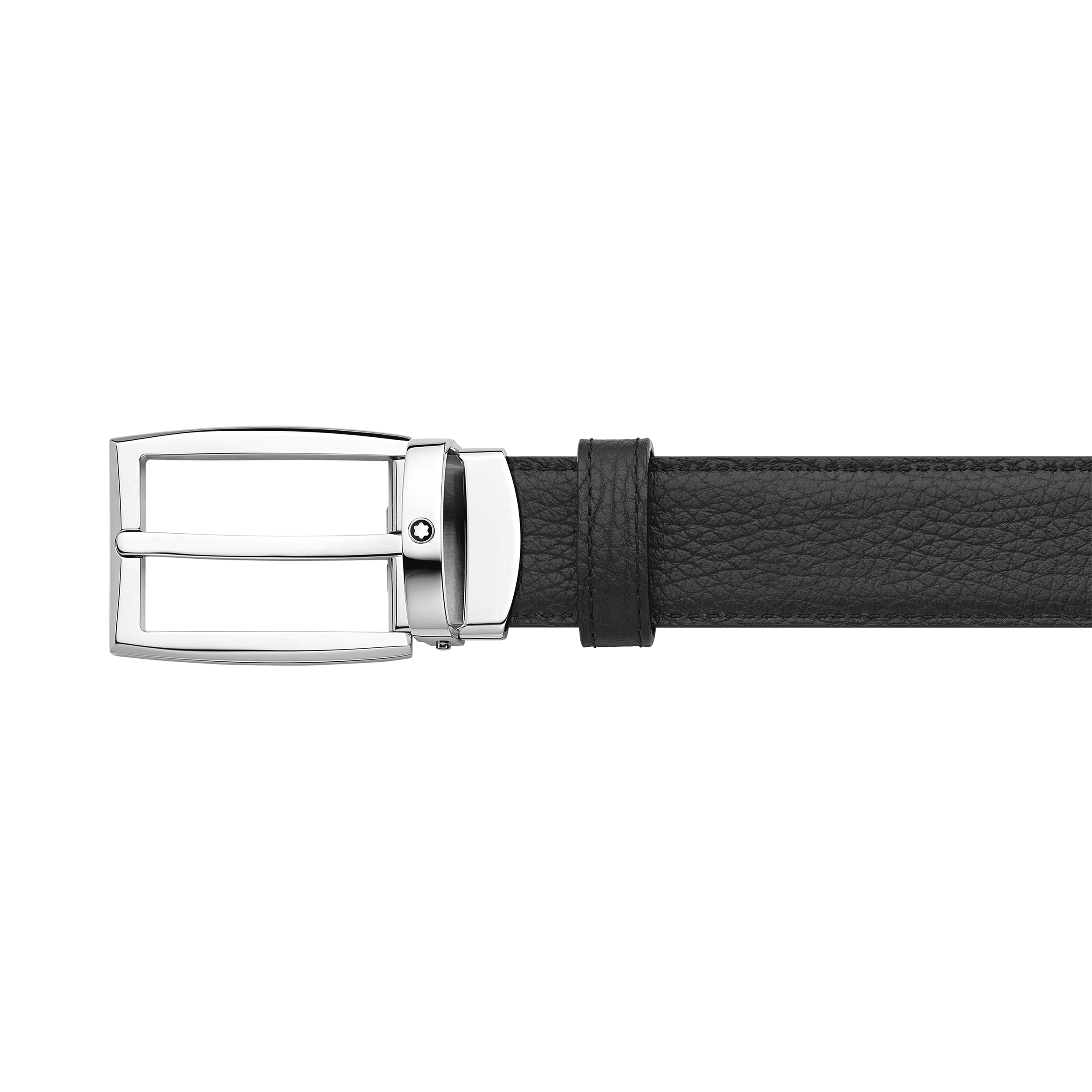 Black/blue 30 mm reversible leather belt, image 3