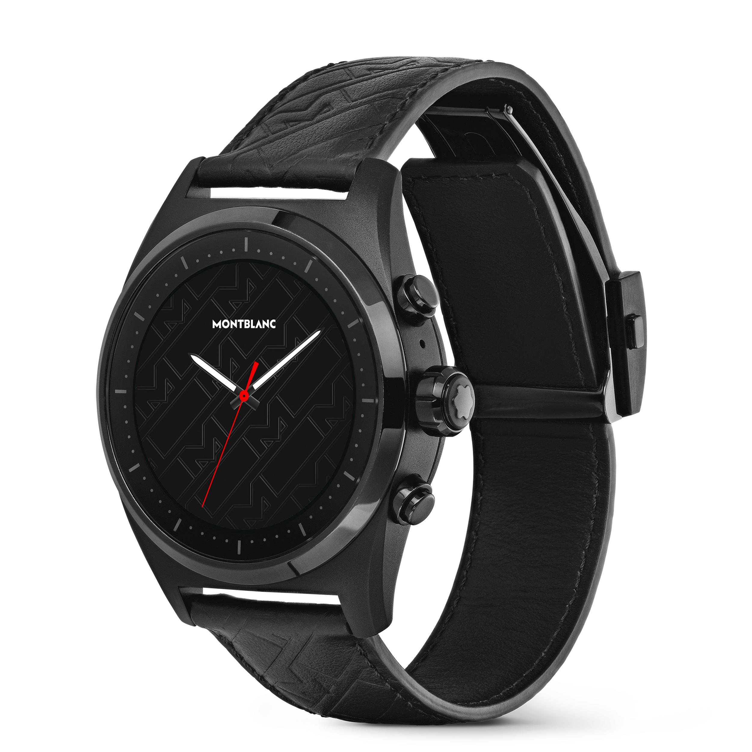 Montblanc Summit Lite Aluminum Black and Leather Strap x Montblanc UltraBlack collection, image 3