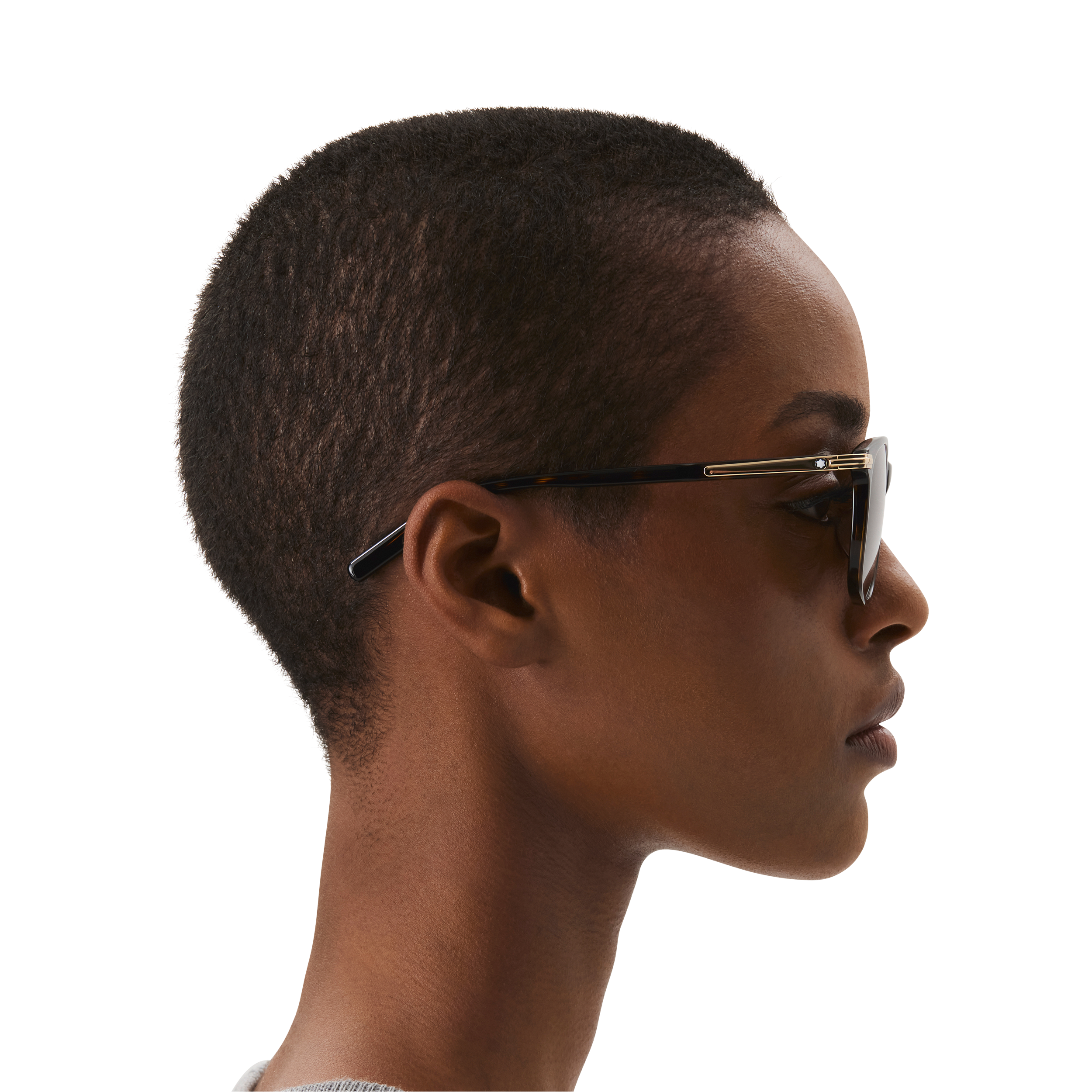 Rectangular Sunglasses with Havana-Colored Acetate Frame, image 4