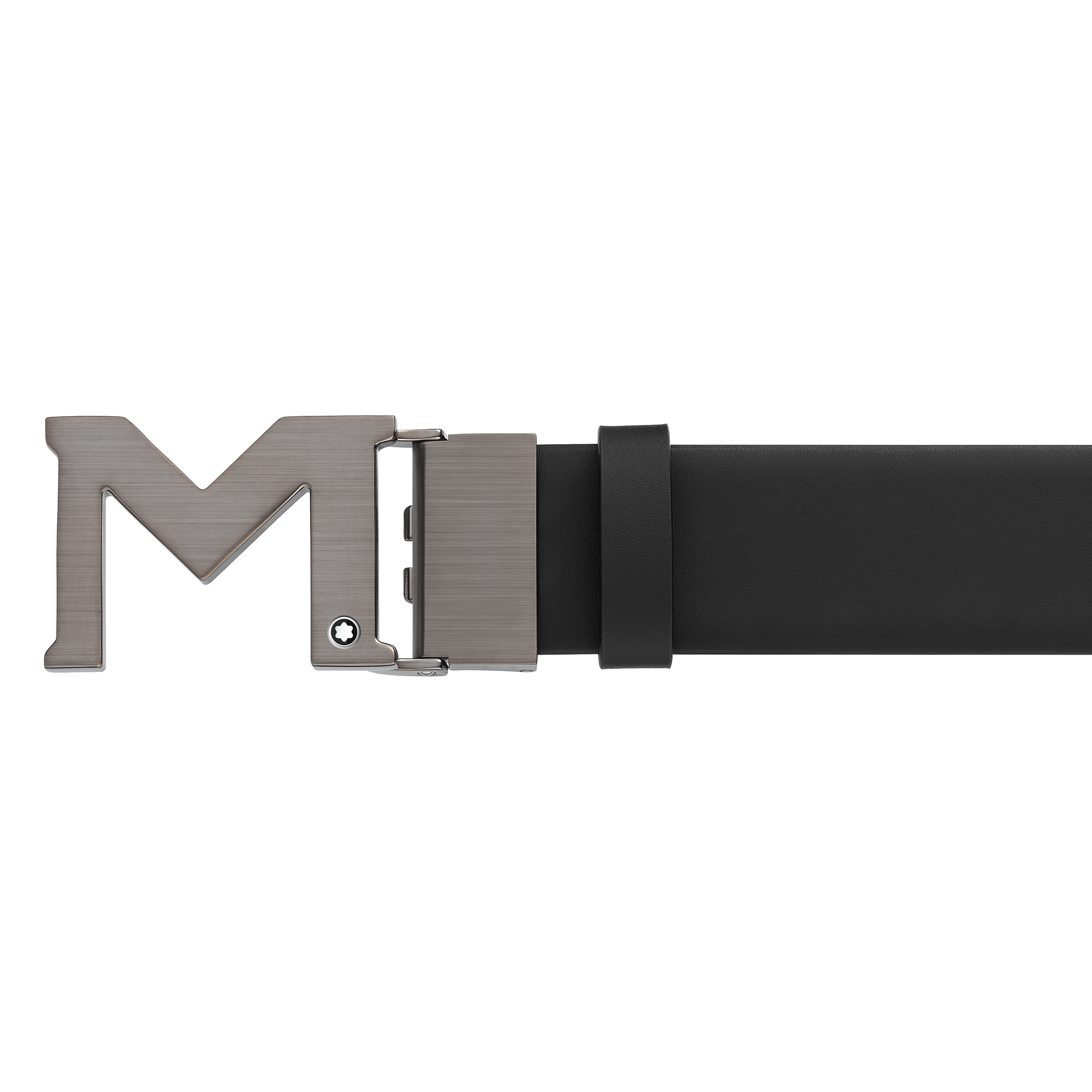 M buckle black 35 mm leather belt, image 1