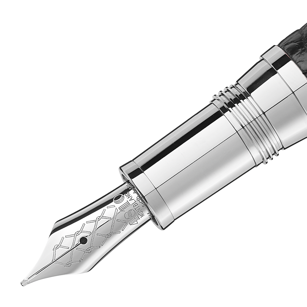 Great Masters Exotic Leather Black Alligator Fountain Pen, image 2