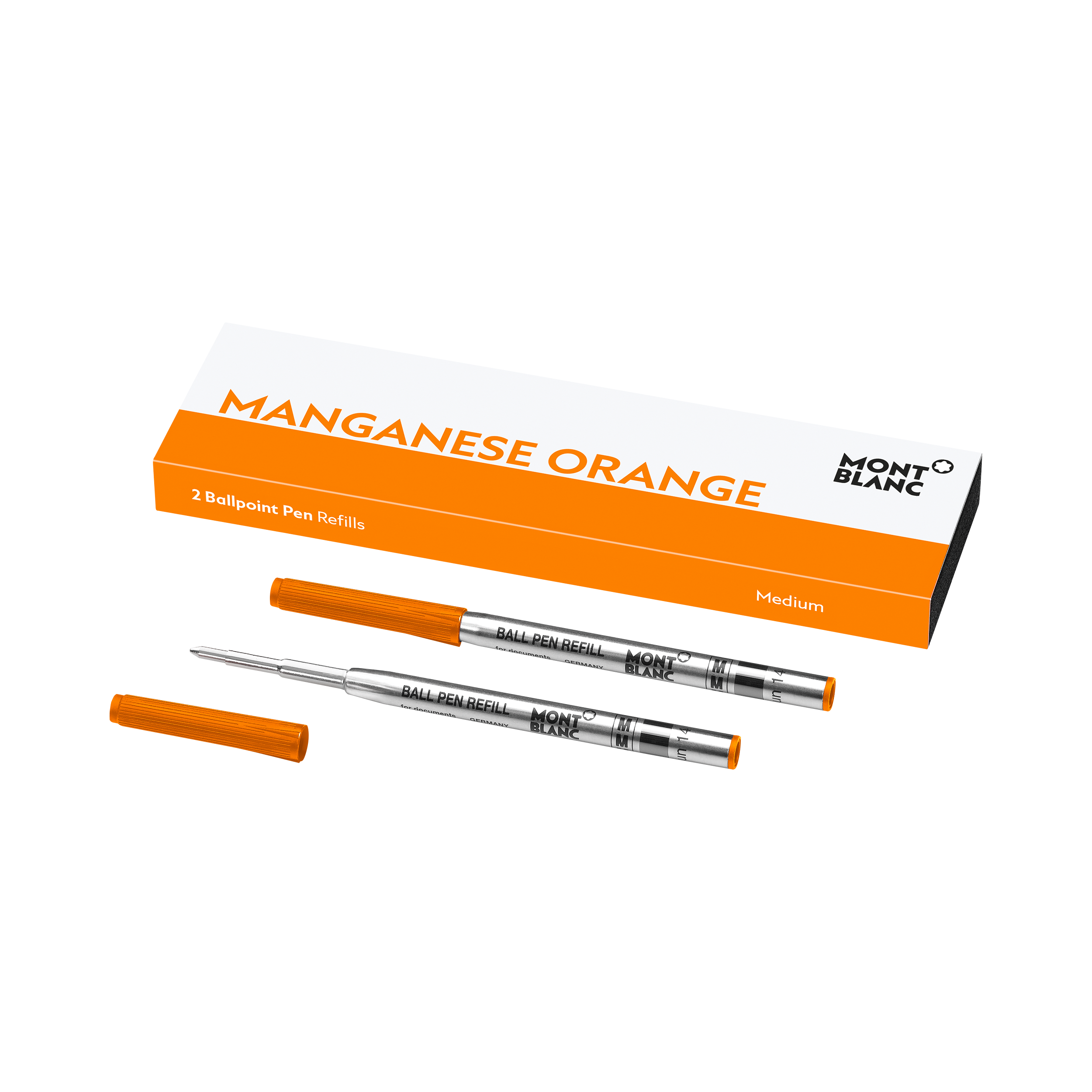 2 Ballpoint Refills, Manganese Orange - Medium, image 1
