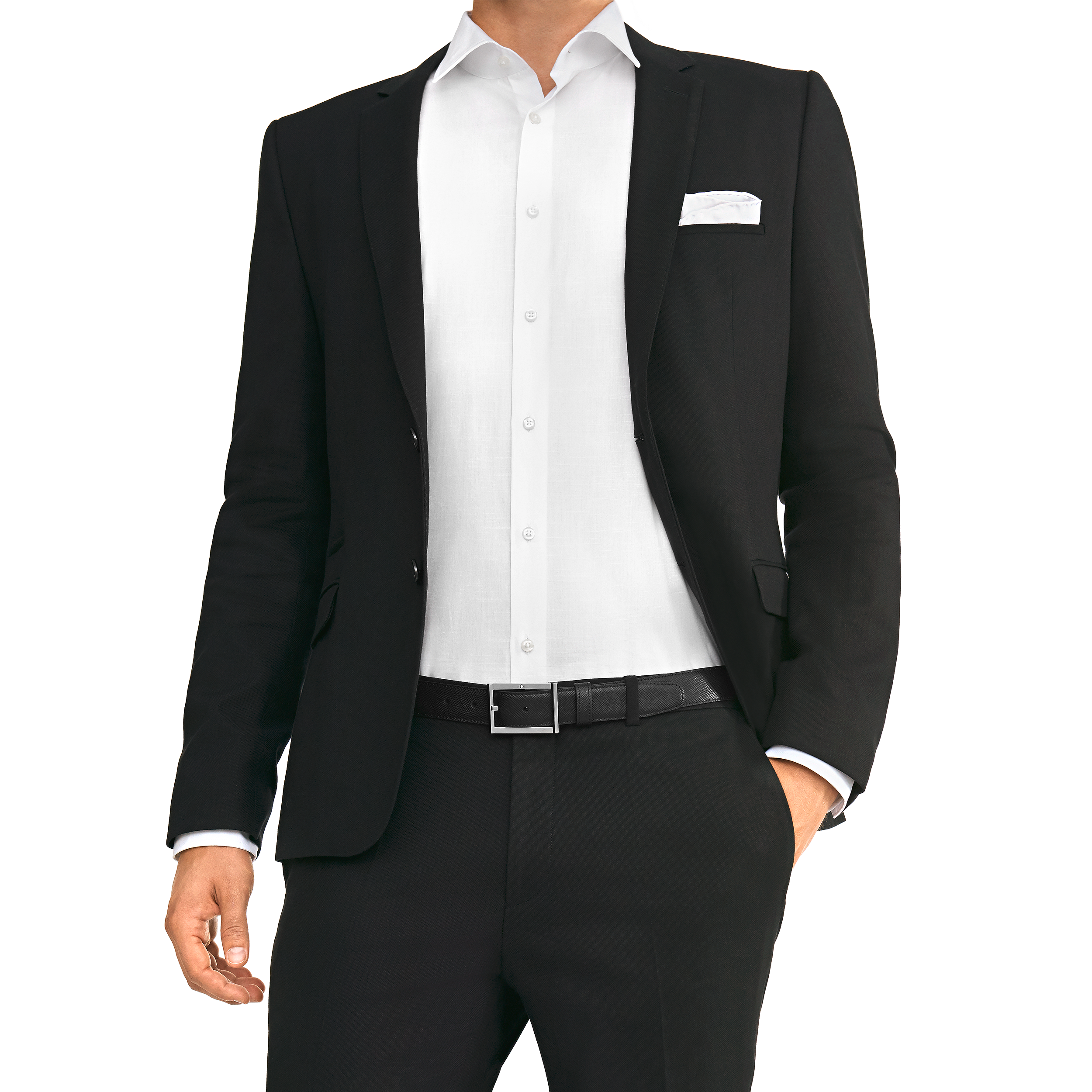 2 صورة ،Black/tobacco reversible cut-to size business belt